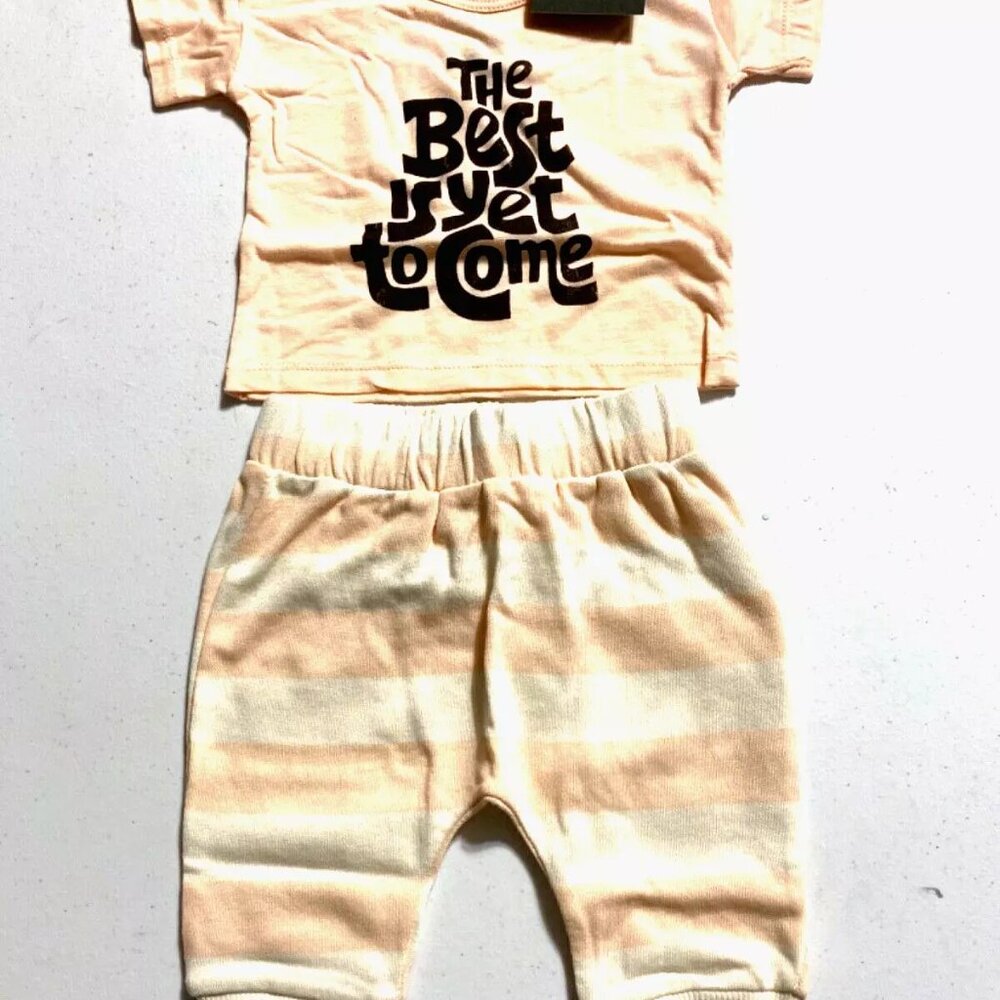 Grayson Mini Baby Girls Two Piece " The Best is Yet to Come"   Pink Toddler 0-3